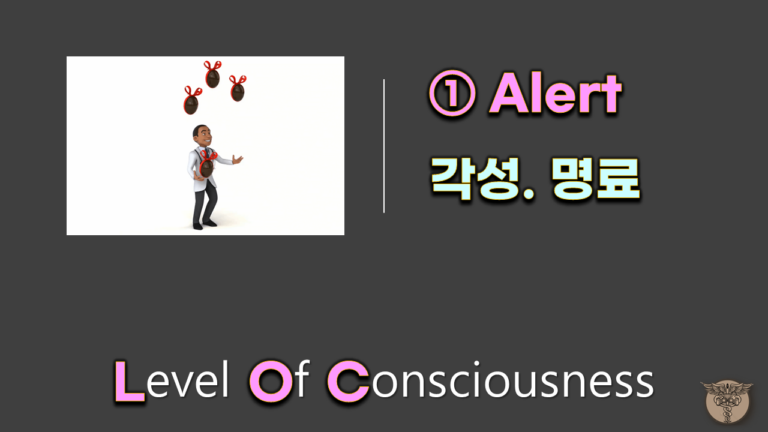 ①Alert 각성. 명료